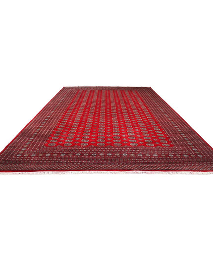 Bokhara 12' 1" X 17' 6" Hand Knotted Wool Rug 12' 1" X 17' 6" (368 X 533) / Red / Wool