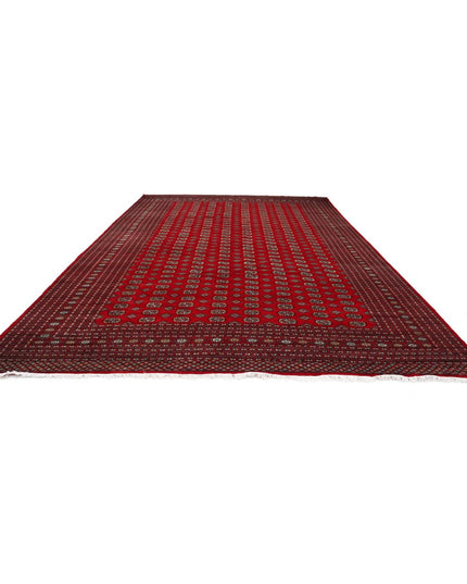 Bokhara 12' 0" X 17' 11" Hand Knotted Wool Rug 12' 0" X 17' 11" (366 X 546) / Red / Wool