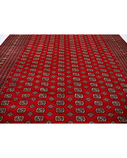 Bokhara 12' 0" X 17' 11" Hand Knotted Wool Rug 12' 0" X 17' 11" (366 X 546) / Red / Wool