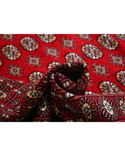 Bokhara 12' 0" X 17' 11" Hand Knotted Wool Rug 12' 0" X 17' 11" (366 X 546) / Red / Wool