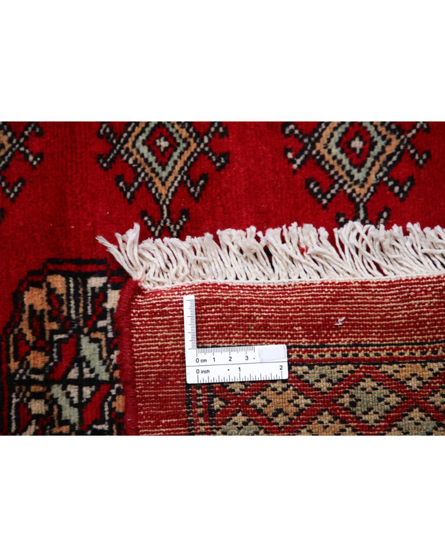 Bokhara 12' 0" X 17' 11" Hand Knotted Wool Rug 12' 0" X 17' 11" (366 X 546) / Red / Wool