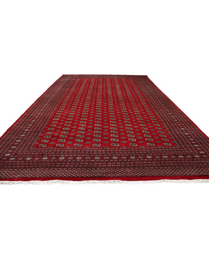 Bokhara 12' 1" X 18' 11" Hand Knotted Wool Rug 12' 1" X 18' 11" (368 X 577) / Red / Wool
