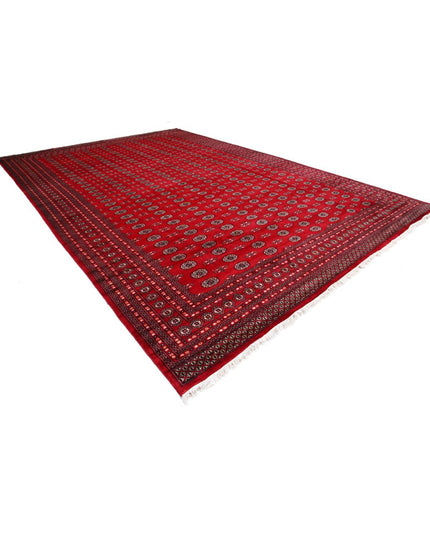 Bokhara 11' 11" X 17' 10" Hand Knotted Wool Rug 11' 11" X 17' 10" (363 X 543) / Red / Wool