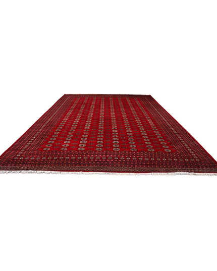 Bokhara 12' 3" X 17' 8" Hand Knotted Wool Rug 12' 3" X 17' 8" (373 X 539) / Red / Wool