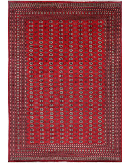 Bokhara 12' 3" X 17' 8" Hand Knotted Wool Rug 12' 3" X 17' 8" (373 X 539) / Red / Wool