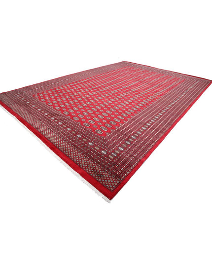 Bokhara 12' 1" X 17' 10" Hand Knotted Wool Rug 12' 1" X 17' 10" (368 X 543) / Red / Wool