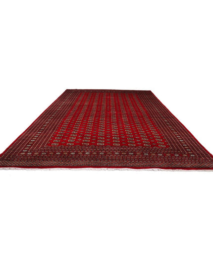 Bokhara 12' 0" X 17' 5" Hand Knotted Wool Rug 12' 0" X 17' 5" (366 X 531) / Red / Wool