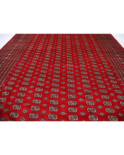 Bokhara 12' 0" X 17' 5" Hand Knotted Wool Rug 12' 0" X 17' 5" (366 X 531) / Red / Wool