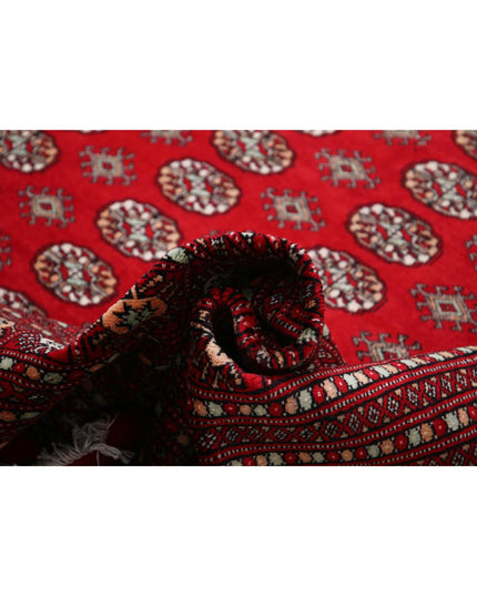 Bokhara 12' 0" X 17' 5" Hand Knotted Wool Rug 12' 0" X 17' 5" (366 X 531) / Red / Wool