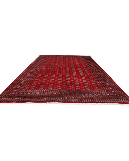 Bokhara 12' 0" X 17' 10" Hand Knotted Wool Rug 12' 0" X 17' 10" (366 X 543) / Red / Wool