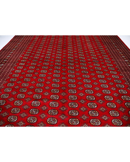Bokhara 12' 0" X 17' 10" Hand Knotted Wool Rug 12' 0" X 17' 10" (366 X 543) / Red / Wool
