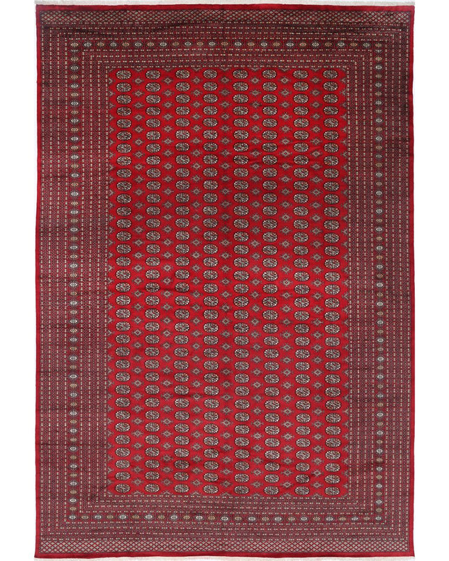 Bokhara 12' 0" X 17' 10" Hand Knotted Wool Rug 12' 0" X 17' 10" (366 X 543) / Red / Wool