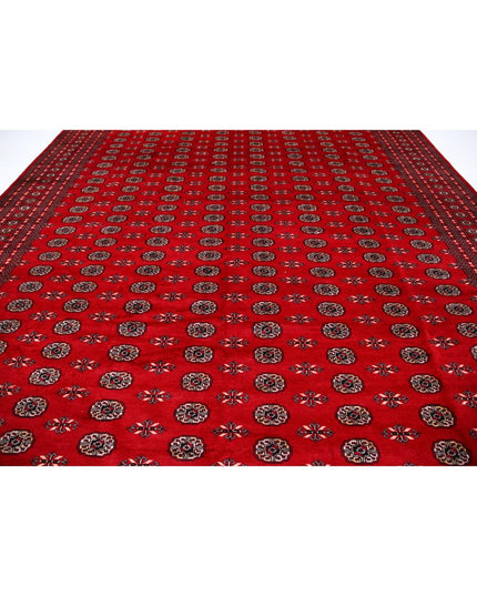 Bokhara 12' 0" X 17' 9" Hand Knotted Wool Rug 12' 0" X 17' 9" (366 X 541) / Red / Wool