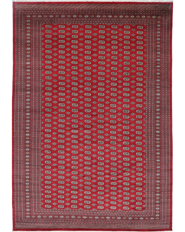 Bokhara 12' 0" X 17' 9" Hand Knotted Wool Rug 12' 0" X 17' 9" (366 X 541) / Red / Wool
