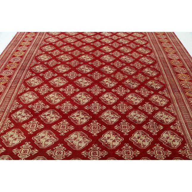 Bokhara 10' 1" X 11' 11" Wool Hand-Knotted Rug 10' 1" X 11' 11" (307 X 363) / Red / Red