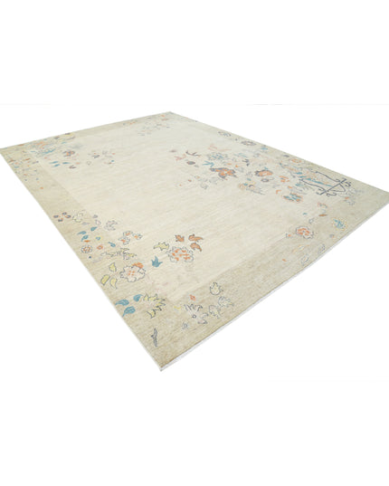 Chinese 8' 11" X 11' 11" Hand Knotted Wool Rug 8' 11" X 11' 11" (272 X 363) / Gold / Wool