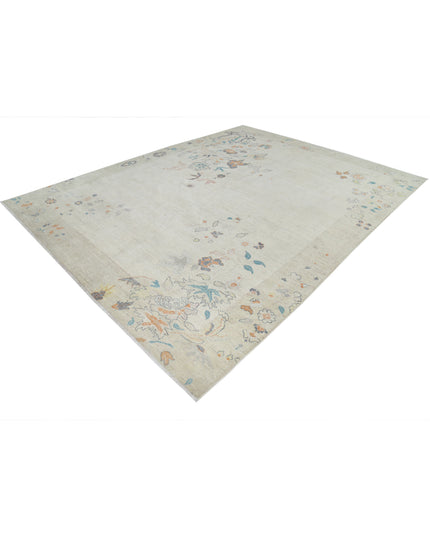 Chinese 8' 11" X 11' 11" Hand Knotted Wool Rug 8' 11" X 11' 11" (272 X 363) / Gold / Wool