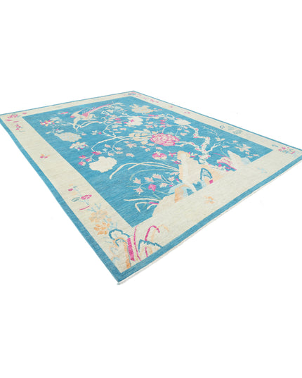 Chinese 10' 2" X 13' 8" Hand Knotted Wool Rug 10' 2" X 13' 8" (310 X 417) / Blue / Wool