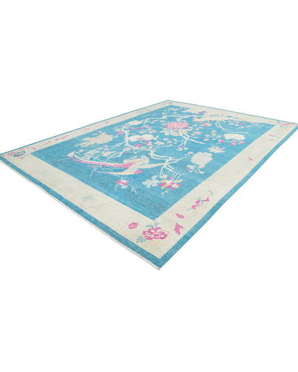 Chinese 10' 2" X 13' 8" Hand Knotted Wool Rug 10' 2" X 13' 8" (310 X 417) / Blue / Wool