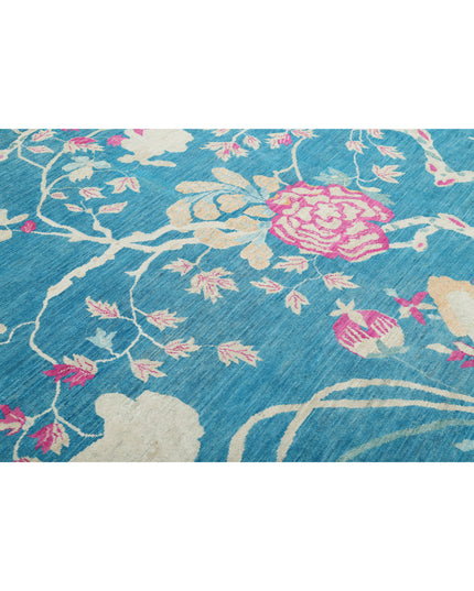 Chinese 10' 2" X 13' 8" Hand Knotted Wool Rug 10' 2" X 13' 8" (310 X 417) / Blue / Wool