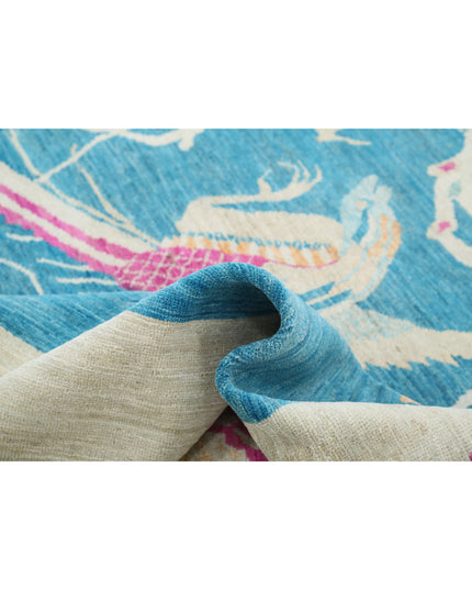 Chinese 10' 2" X 13' 8" Hand Knotted Wool Rug 10' 2" X 13' 8" (310 X 417) / Blue / Wool