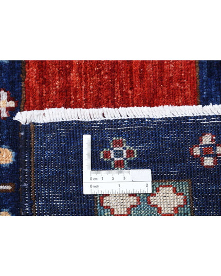 Gabbeh 8' 2" X 9' 9" Hand Knotted Wool Rug 8' 2" X 9' 9" (249 X 297) / Blue / Wool