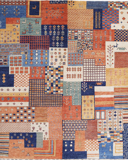 Gabbeh 8' 0" X 9' 8" Hand Knotted Wool Rug 8' 0" X 9' 8" (244 X 295) / Multi / Wool