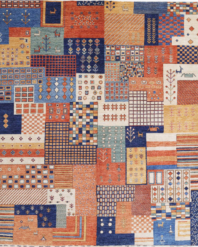 Gabbeh 8' 0" X 9' 8" Hand Knotted Wool Rug 8' 0" X 9' 8" (244 X 295) / Multi / Wool