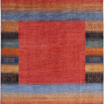 Gabbeh 8' 4" X 9' 7" Hand Knotted Wool Rug 8' 4" X 9' 7" (254 X 292) / Multi / Wool