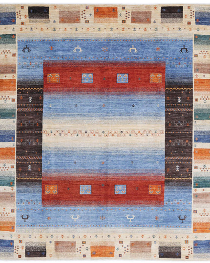 Gabbeh 8' 2" X 9' 6" Hand Knotted Wool Rug 8' 2" X 9' 6" (249 X 290) / Multi / Wool