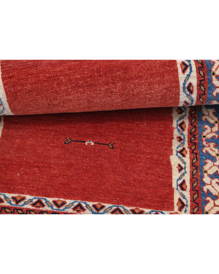 Gabbeh 2' 4" X 3' 6" Hand Knotted Wool Rug 2' 4" X 3' 6" (71 X 107) / Rust / Wool