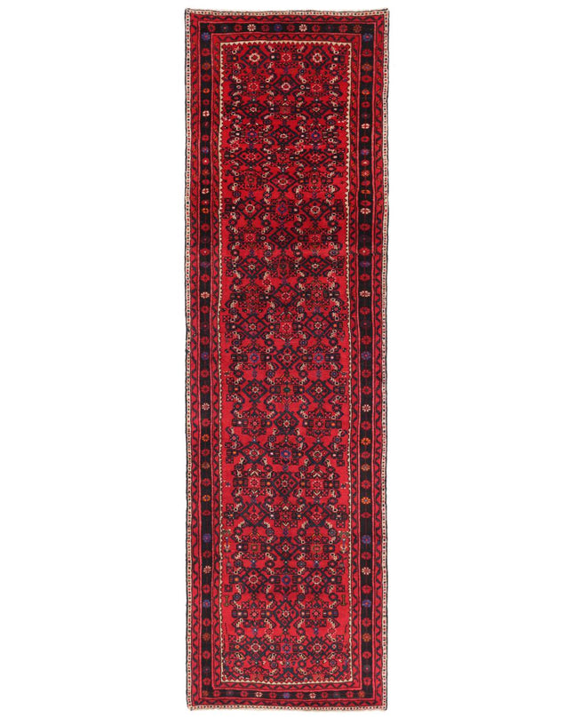 Hamadan 2' 10" X 10' 1" Hand Knotted Wool Rug 2' 10" X 10' 1" (86 X 307) / Red / Wool
