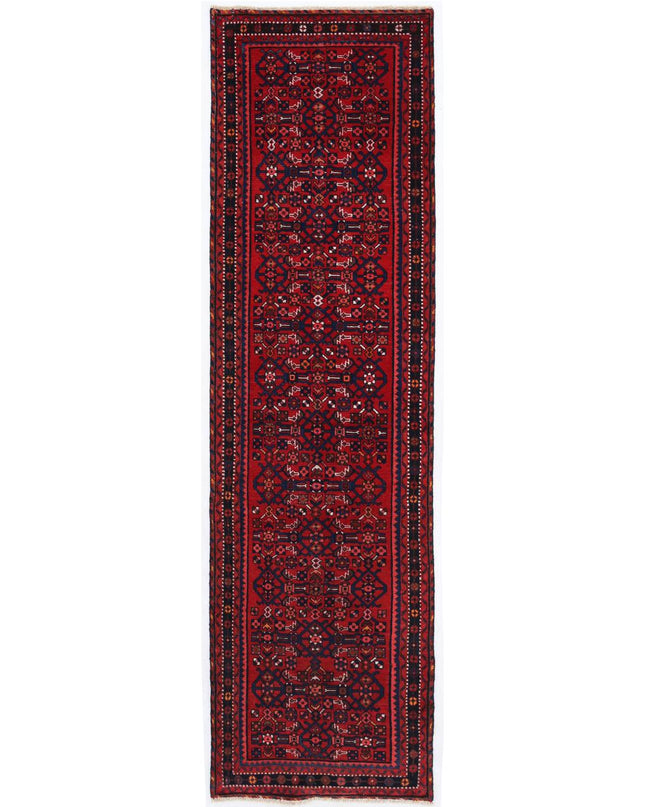 Hamadan 2' 10" X 10' 3" Hand Knotted Wool Rug 2' 10" X 10' 3" (86 X 312) / Red / Wool