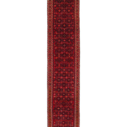 Hamadan 2' 9" X 13' 1" Hand Knotted Wool Rug 2' 9" X 13' 1" (84 X 399) / Red / Wool