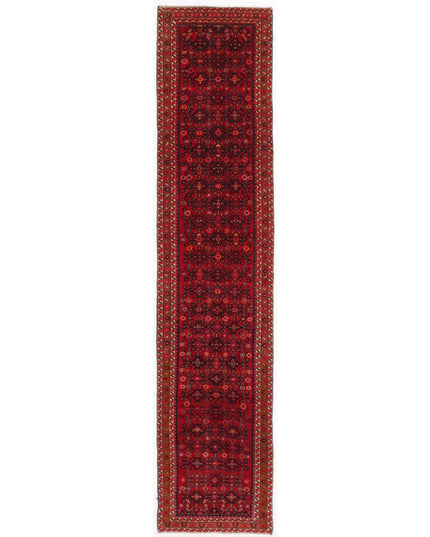 Hamadan 2' 9" X 13' 1" Hand Knotted Wool Rug 2' 9" X 13' 1" (84 X 399) / Red / Wool