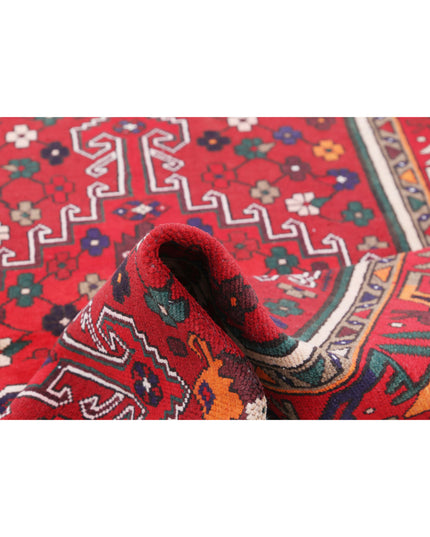 Hamadan 4' 0" X 6' 0" Hand Knotted Wool Rug 4' 0" X 6' 0" (122 X 183) / Red / Wool