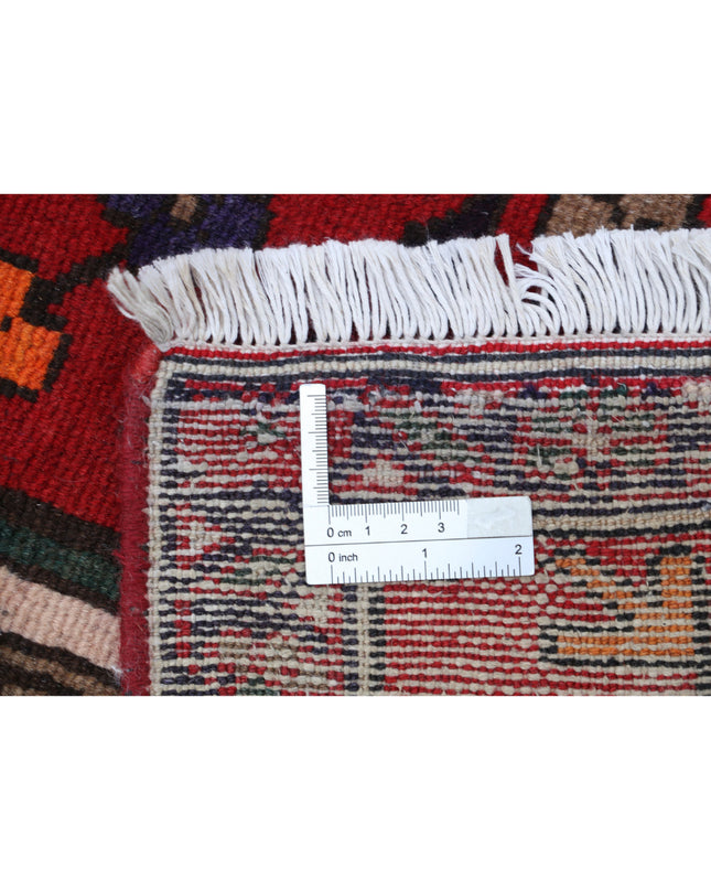 Hamadan 4' 0" X 6' 0" Hand Knotted Wool Rug 4' 0" X 6' 0" (122 X 183) / Red / Wool