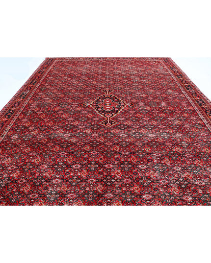 Hamadan 11' 1" X 14' 10" Hand Knotted Wool Rug 11' 1" X 14' 10" (338 X 452) / Red / Wool