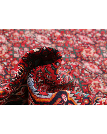 Hamadan 11' 1" X 14' 10" Hand Knotted Wool Rug 11' 1" X 14' 10" (338 X 452) / Red / Wool