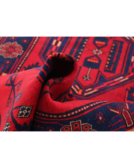 Hamadan 3' 6" X 9' 8" Hand Knotted Wool Rug 3' 6" X 9' 8" (107 X 295) / Red / Wool