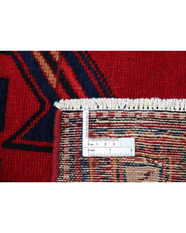 Hamadan 3' 6" X 9' 8" Hand Knotted Wool Rug 3' 6" X 9' 8" (107 X 295) / Red / Wool