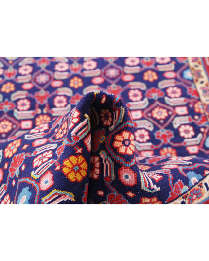 Hamadan 3' 4" X 9' 9" Hand Knotted Wool Rug 3' 4" X 9' 9" (101 X 297) / Blue / Wool