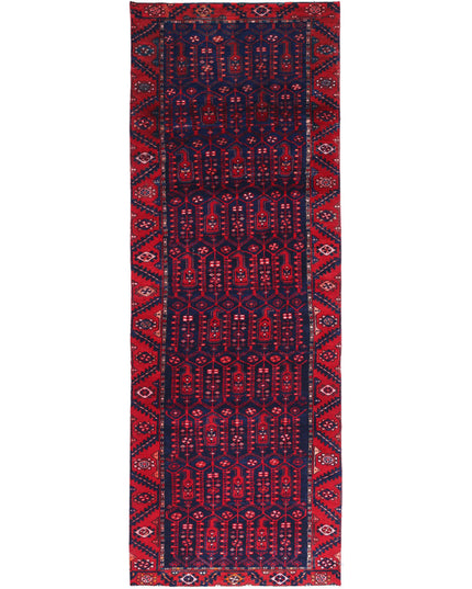 Hamadan 3' 4" X 10' 0" Hand Knotted Wool Rug 3' 4" X 10' 0" (101 X 305) / Blue / Wool