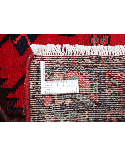 Hamadan 3' 7" X 9' 10" Hand Knotted Wool Rug 3' 7" X 9' 10" (109 X 300) / Red / Wool