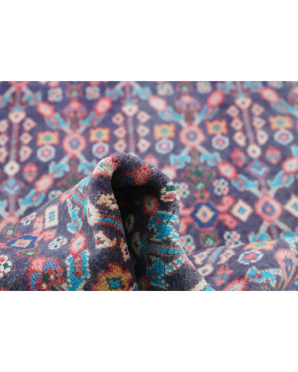 Hamadan 3' 8" X 10' 4" Hand Knotted Wool Rug 3' 8" X 10' 4" (112 X 315) / Blue / Wool