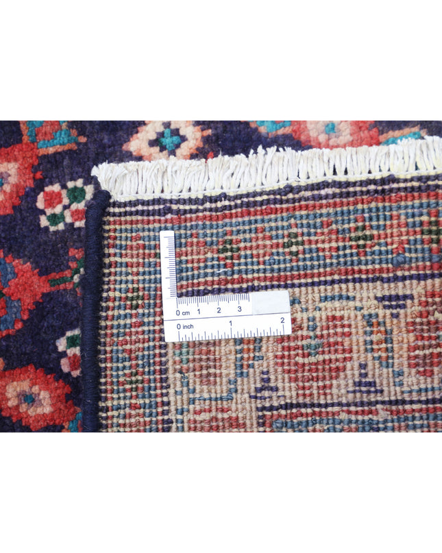 Hamadan 3' 8" X 10' 4" Hand Knotted Wool Rug 3' 8" X 10' 4" (112 X 315) / Blue / Wool