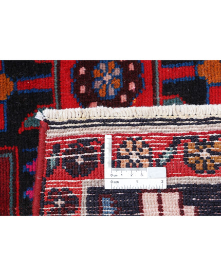 Hamadan 4' 5" X 9' 8" Hand Knotted Wool Rug 4' 5" X 9' 8" (135 X 295) / Red / Wool