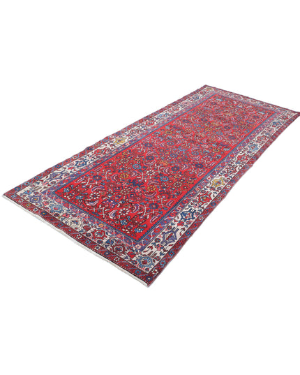 Hamadan 4' 0" X 9' 8" Hand Knotted Wool Rug 4' 0" X 9' 8" (122 X 295) / Red / Wool
