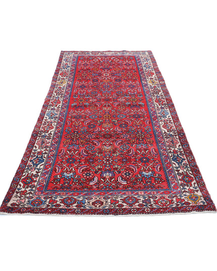 Hamadan 4' 0" X 9' 8" Hand Knotted Wool Rug 4' 0" X 9' 8" (122 X 295) / Red / Wool