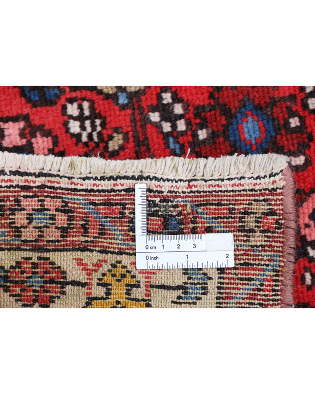 Hamadan 4' 0" X 9' 8" Hand Knotted Wool Rug 4' 0" X 9' 8" (122 X 295) / Red / Wool